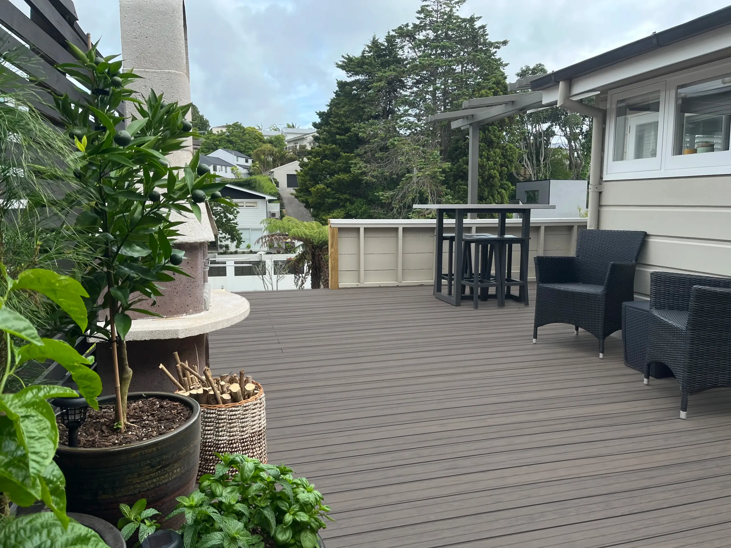 Charcoal Grey Grooved - Deck 2